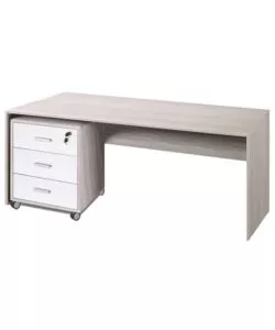 SCRIVANIA RIFINITA IN OLMO, 150x73x73 CM